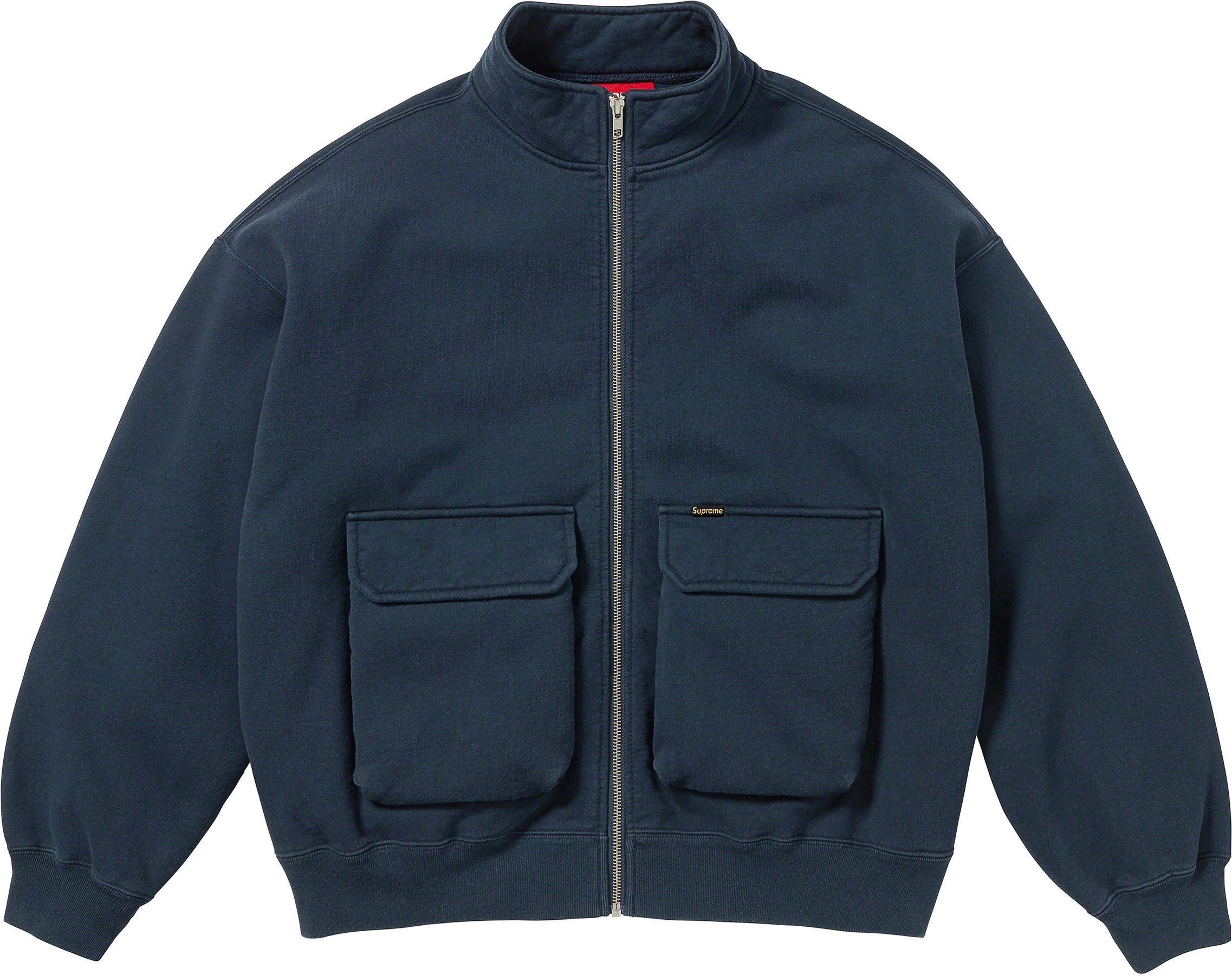Cargo Pocket Zip Up Sweatshirt view 4